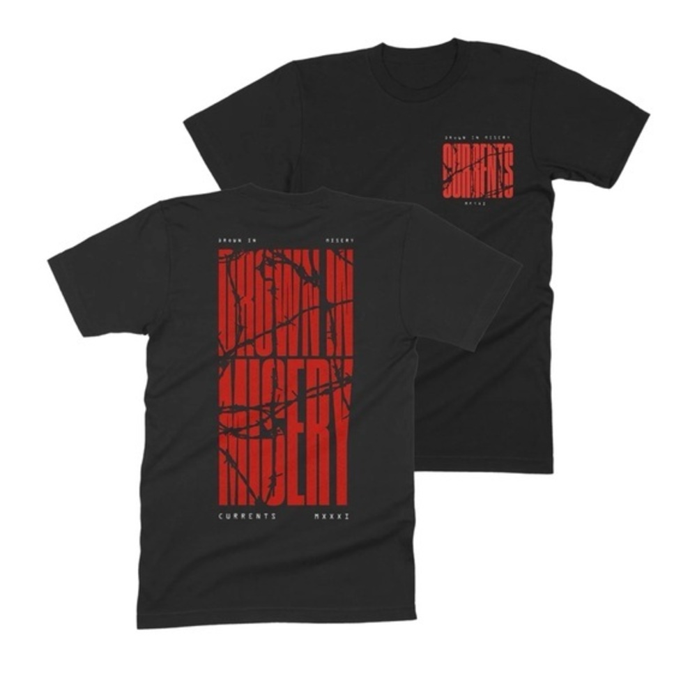 Currents “Drown In Misery” Tshirt in Black